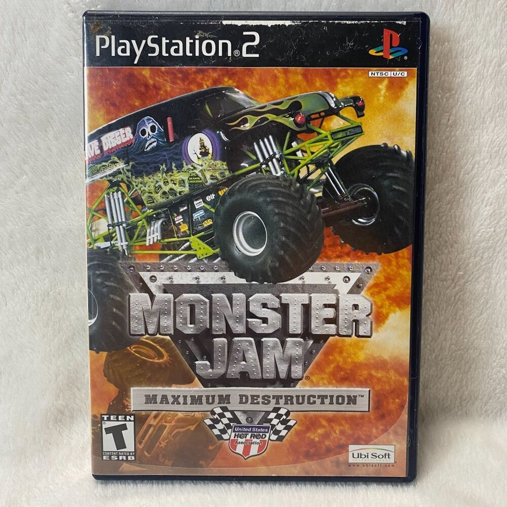 Monster Jam Maximum Destruction (PlayStation 2,2002) CIB, Tested, FAST SHIPPING